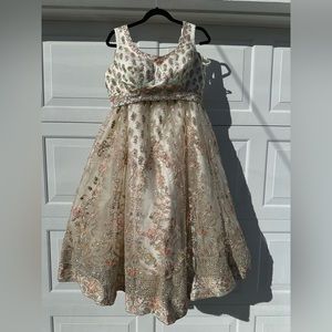 Brand new white floral lengha choli